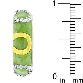 Lovcia Elegant Apple Green Enamel Horseshoe Ring with Cubic Zirconia-Rings-5-5