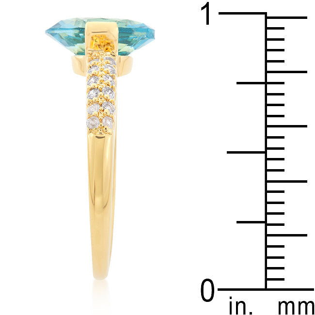 Lovcia Elegant Aqua Oval CZ Engagement Ring-Rings-5-5