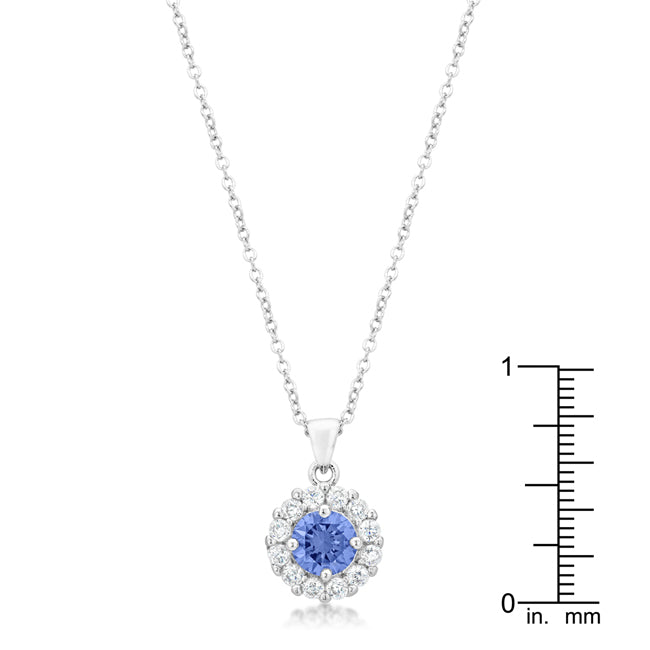 Lovcia Elegant Bella Bridal Pendant in Light Purple Rhodium Finish-Pendants-
