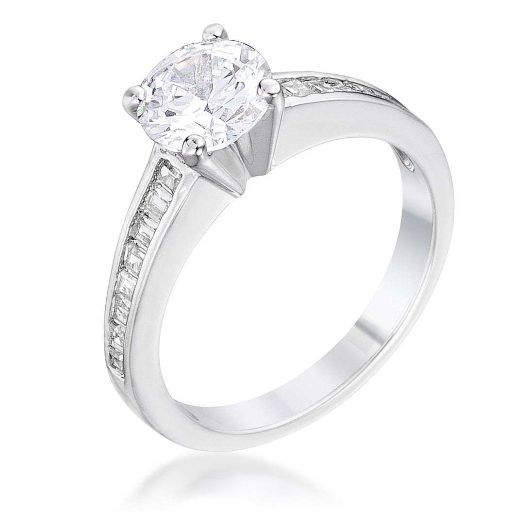 Lovcia Elegant Cathedral Style Cubic Zirconia Engagement Ring-Rings-5-5