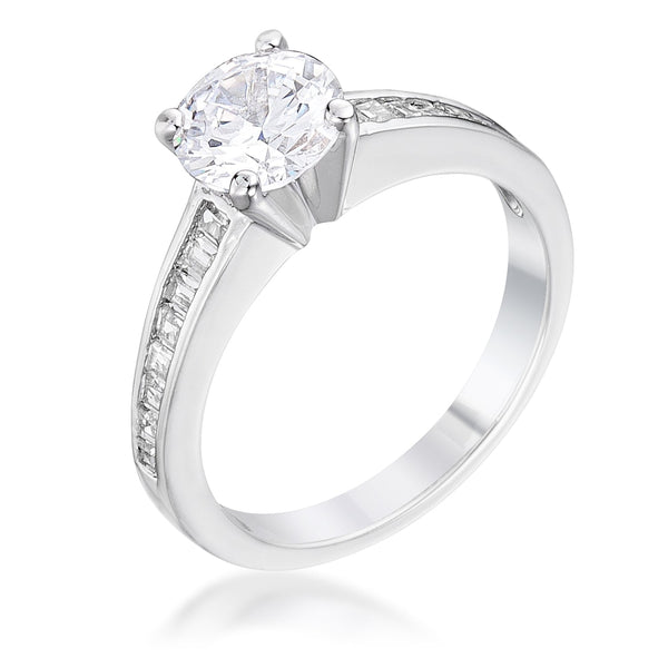 Lovcia Elegant Cathedral Style Cubic Zirconia Engagement Ring-Rings-5-5