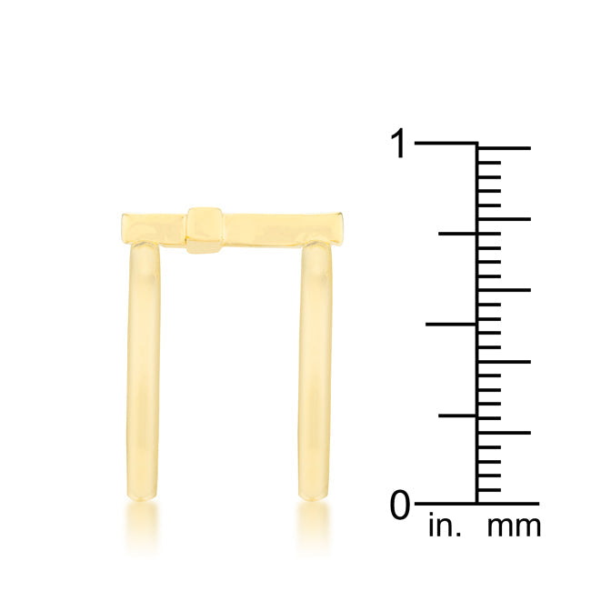 Lovcia Elegant Divine Faith 0.08ct CZ 14k Gold Modern Cross Ring-Rings-5-5