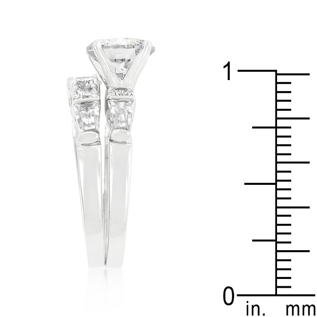 Lovcia Elegant Engagement Ring with Radiant Center Stone-Rings-5-5