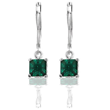 Lovcia Elegant Forest Princess Cut Drop Earrings-Earrings-