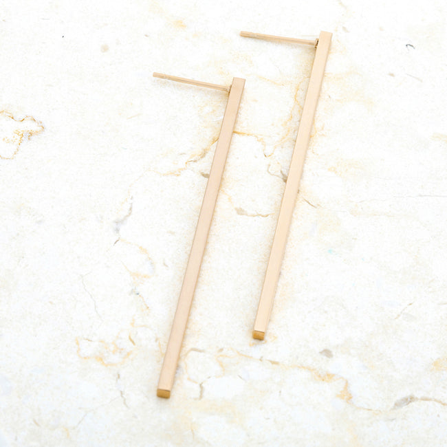 Lovcia Elegant Gold Line Drop Earrings by Carolee-Earrings-