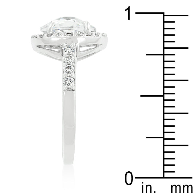 Lovcia Elegant Halo Cubic Zirconia Engagement Ring-Rings-5-5