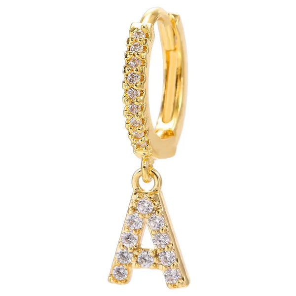 Lovcia Elegant Letter Earrings: Stylish Fashion Jewellery for Women - Gold Plated-Earrings-Gold2pcs-A-Gold2pcs