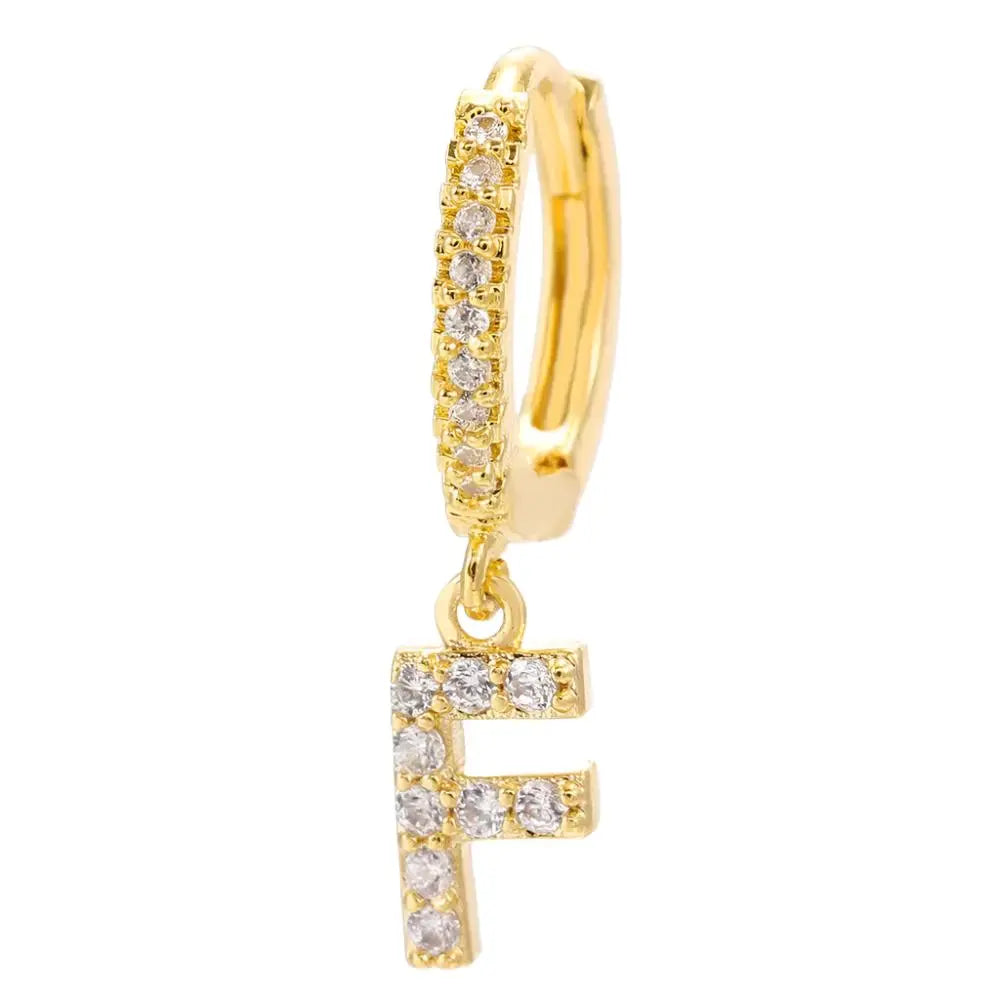 Lovcia Elegant Letter Earrings: Stylish Fashion Jewellery for Women - Gold Plated-Earrings-Gold2pcs-F-Gold2pcs