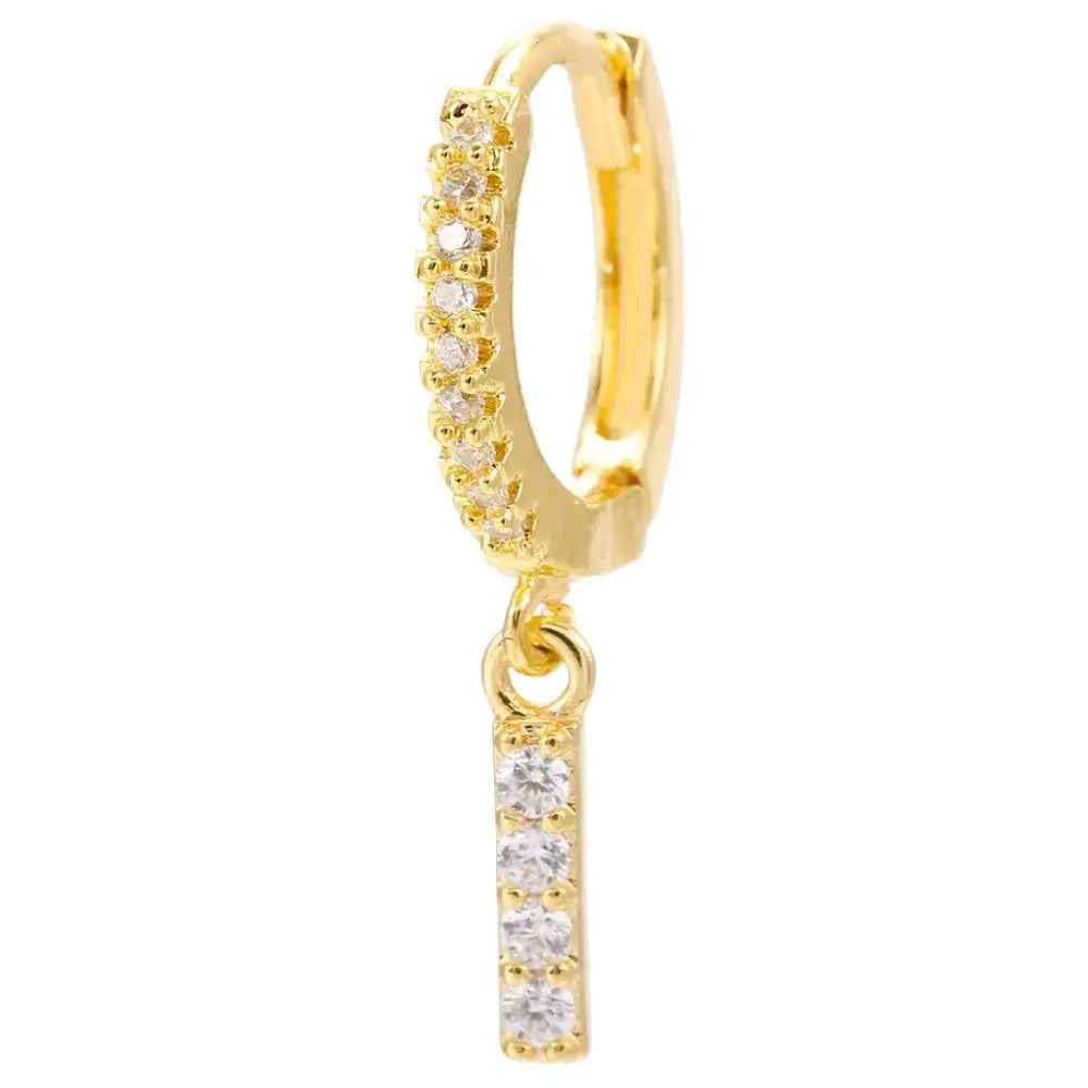 Lovcia Elegant Letter Earrings: Stylish Fashion Jewellery for Women - Gold Plated-Earrings-Gold2pcs-I-Gold2pcs