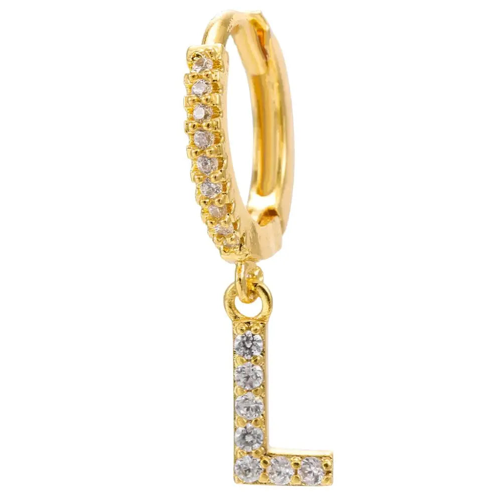 Lovcia Elegant Letter Earrings: Stylish Fashion Jewellery for Women - Gold Plated-Earrings-Gold2pcs-L-Gold2pcs