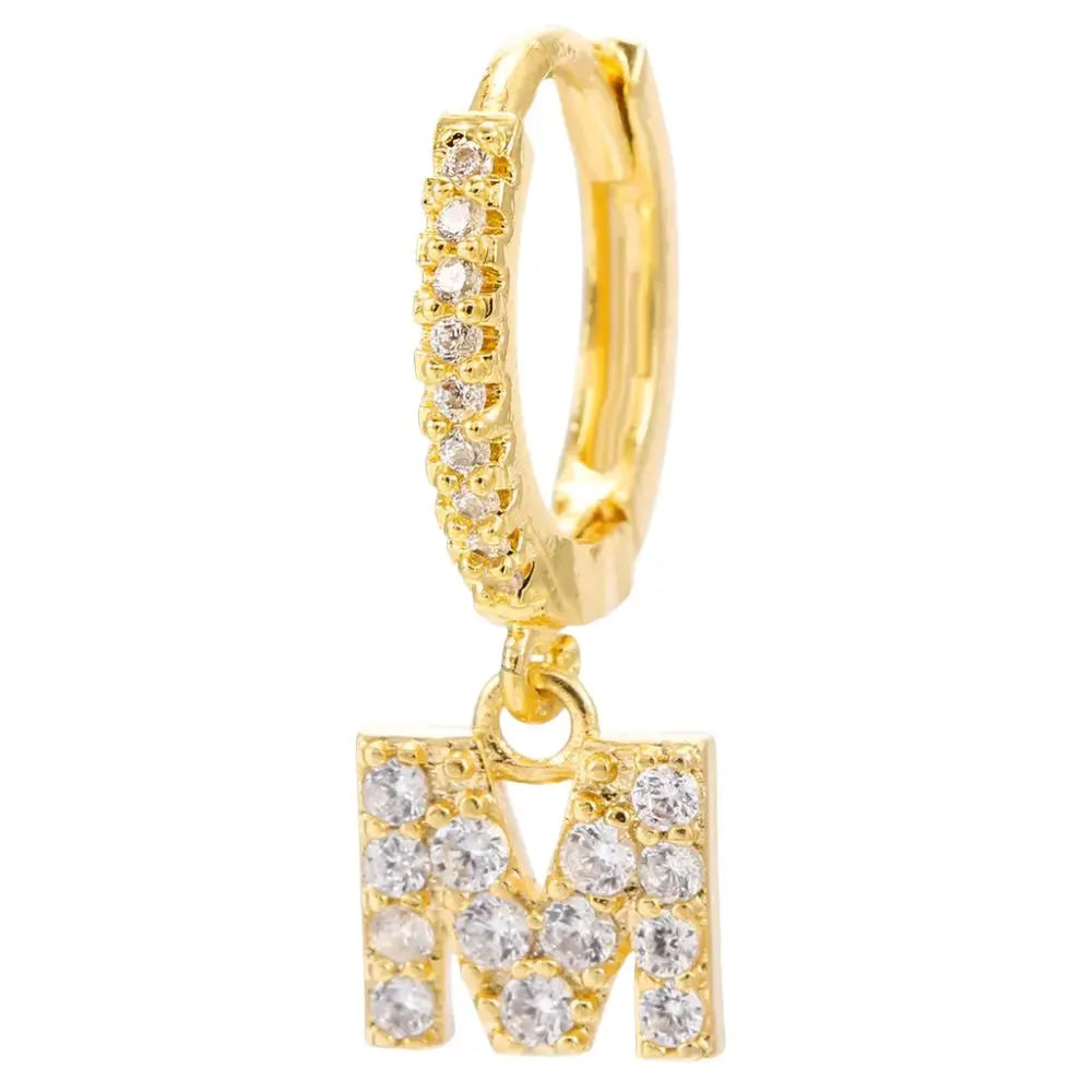 Lovcia Elegant Letter Earrings: Stylish Fashion Jewellery for Women - Gold Plated-Earrings-Gold2pcs-M-Gold2pcs