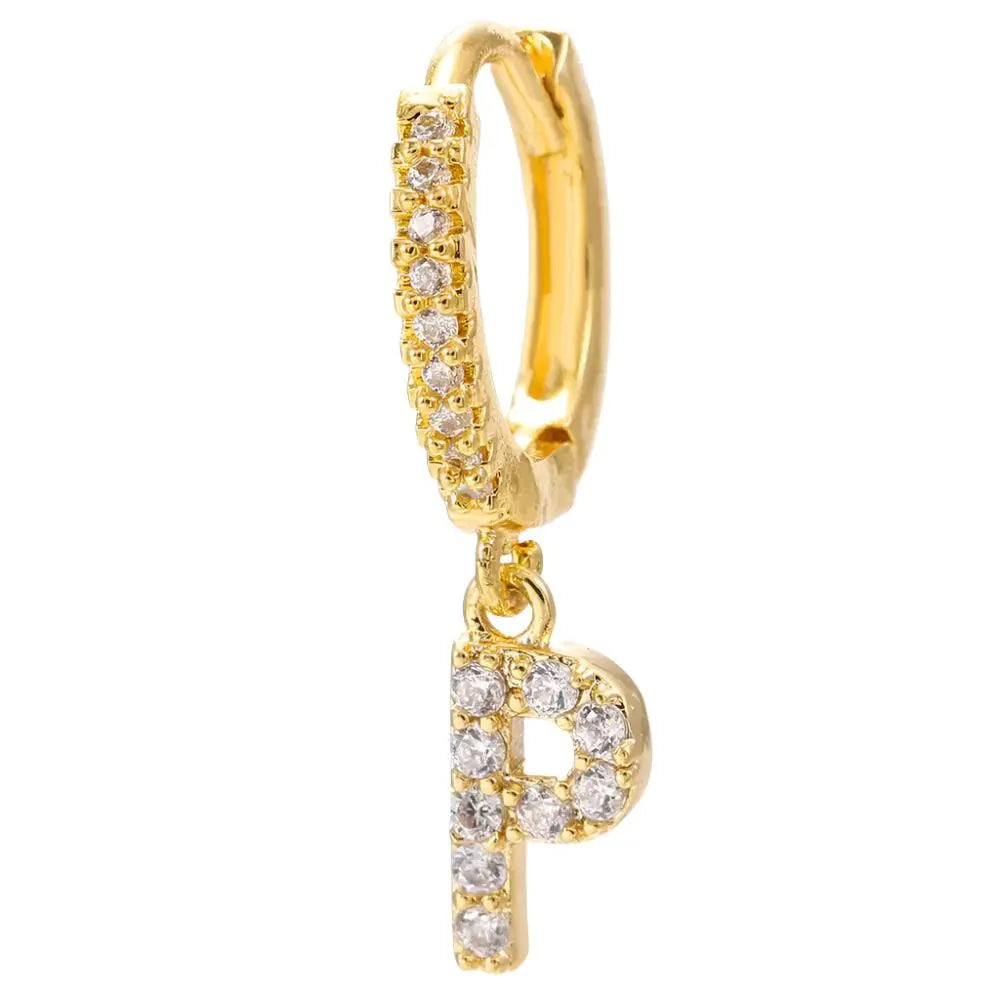 Lovcia Elegant Letter Earrings: Stylish Fashion Jewellery for Women - Gold Plated-Earrings-Gold2pcs-P-Gold2pcs