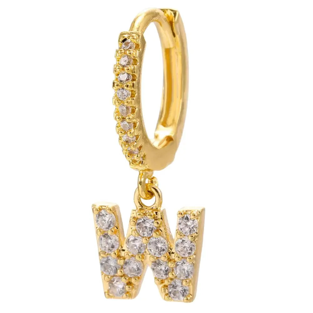 Lovcia Elegant Letter Earrings: Stylish Fashion Jewellery for Women - Gold Plated-Earrings-Gold2pcs-W-Gold2pcs