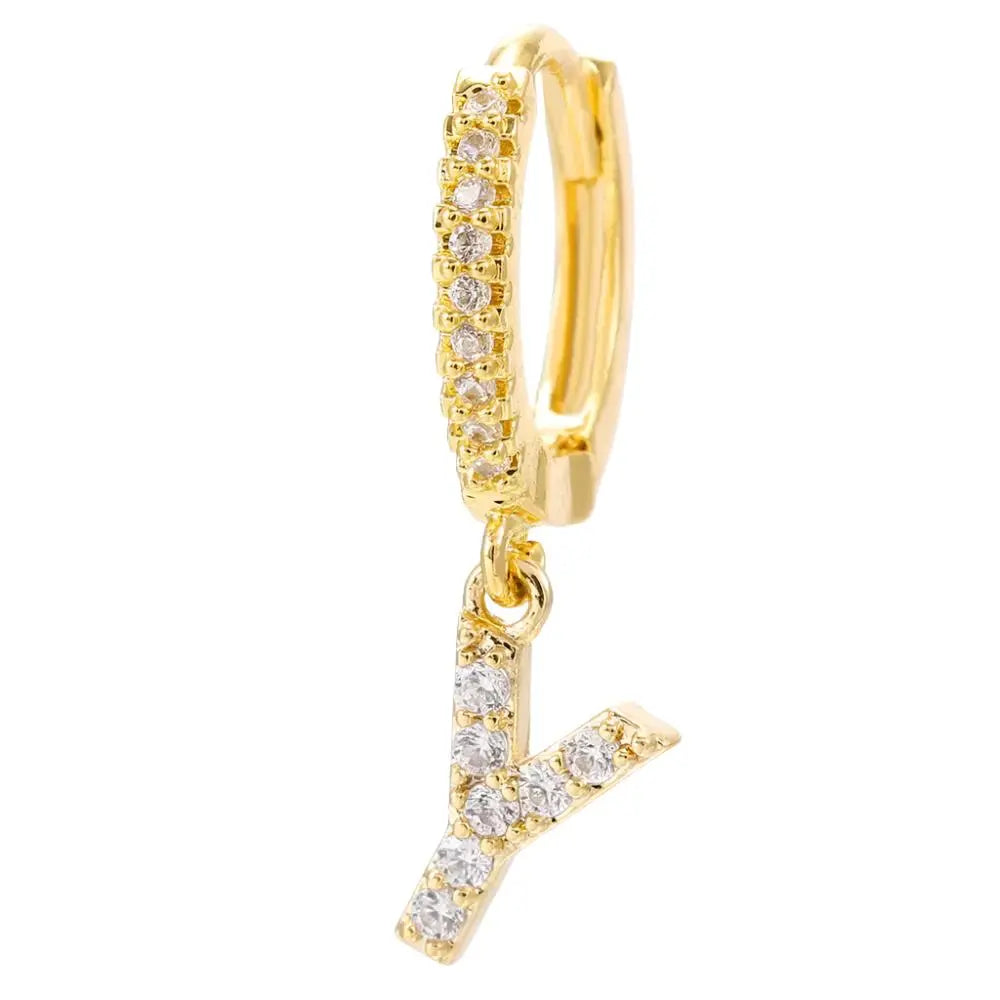Lovcia Elegant Letter Earrings: Stylish Fashion Jewellery for Women - Gold Plated-Earrings-Gold2pcs-Y-Gold2pcs