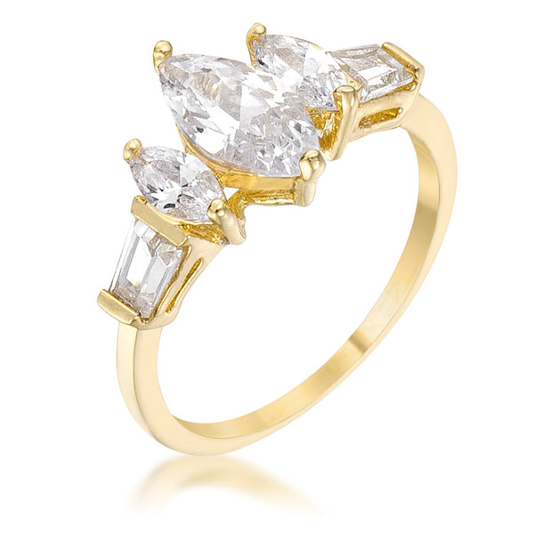 Lovcia Elegant Marquise Triplet Promise Ring-Rings-5-5
