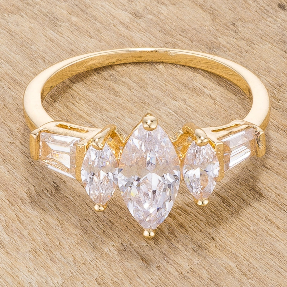 Lovcia Elegant Marquise Triplet Promise Ring-Rings-5-5