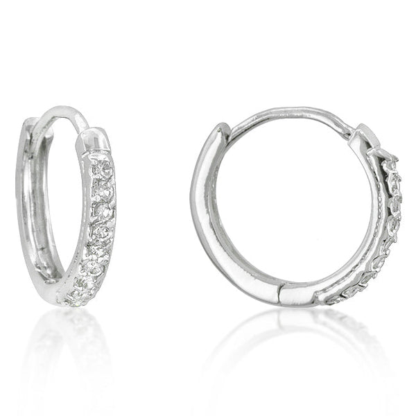 Lovcia Elegant Mini Silver Hoop Earrings-Earrings-