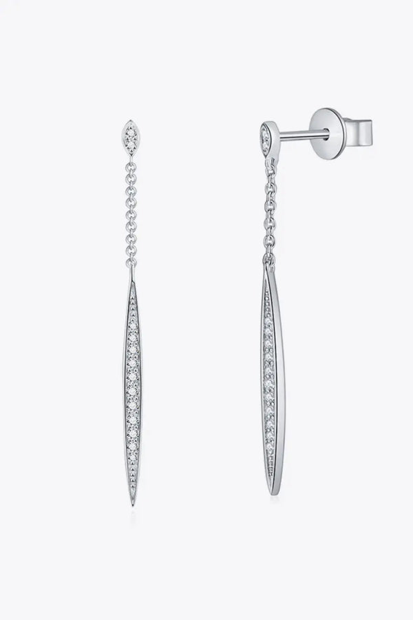 Lovcia Elegant Moissanite 925 Sterling Silver Drop Earrings-Earrings-Silver-One Size-Silver