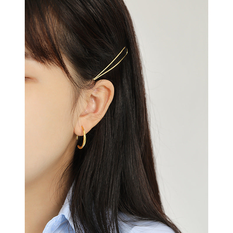 Lovcia Elegant O-Shaped 925 Sterling Silver Hoop Earrings for Women with 18K Gold/Rhodium Finish-Earrings-Rhodium-Rhodium