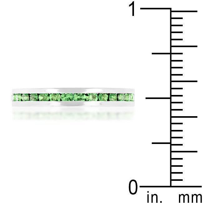 Lovcia Elegant Peridot Crystal Eternity Band-Rings-4-4