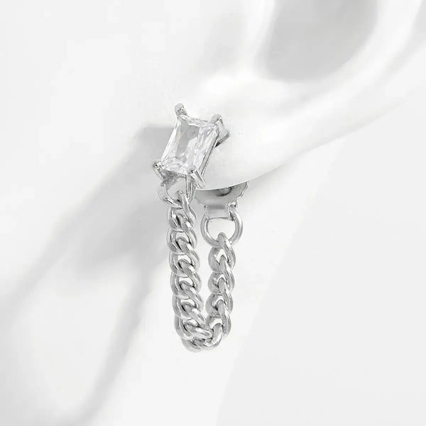 Lovcia Elegant Platinum-Plated Sterling Silver Zircon Drop Earrings for Women-Earrings-Silver-One Size-Silver