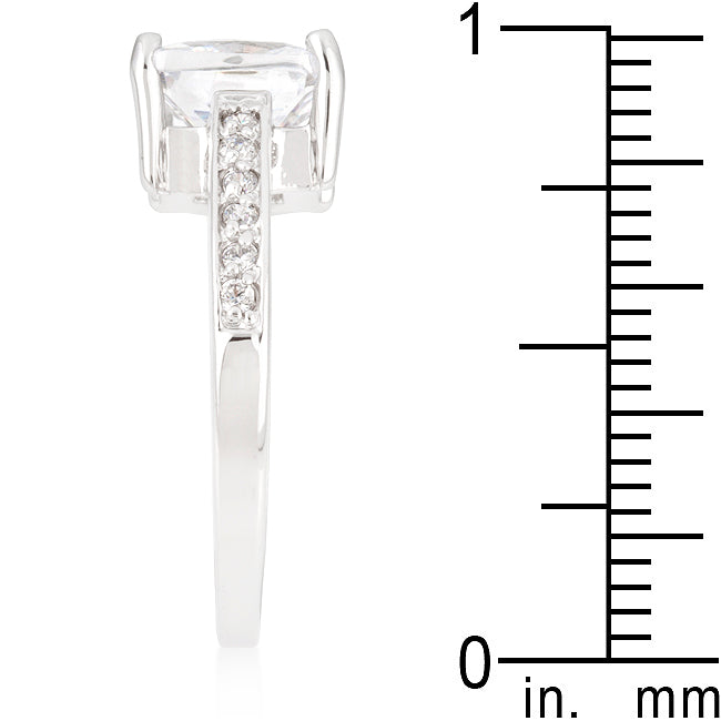 Lovcia Elegant Princess-Cut Cubic Zirconia Ring-Rings-5-5