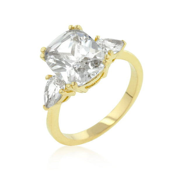 Lovcia Elegant Radiant Cut Triplet Engagement Ring-Rings-5-5