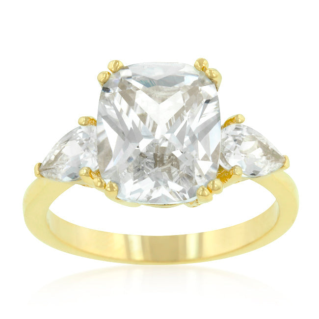 Lovcia Elegant Radiant Cut Triplet Engagement Ring-Rings-5-5
