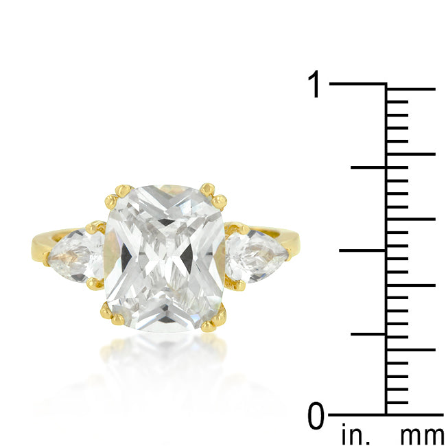 Lovcia Elegant Radiant Cut Triplet Engagement Ring-Rings-5-5