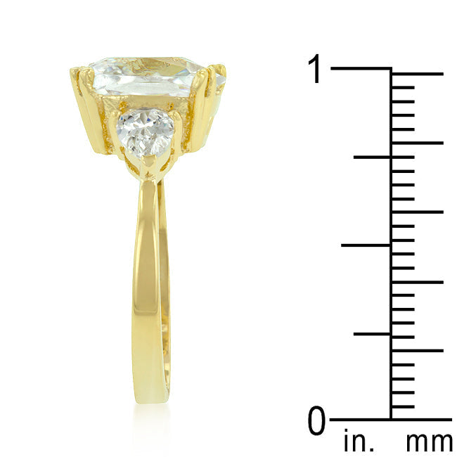 Lovcia Elegant Radiant Cut Triplet Engagement Ring-Rings-5-5