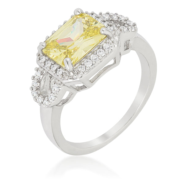 Lovcia Elegant Radiant Zircon Halo Engagement Ring-Rings-5-5