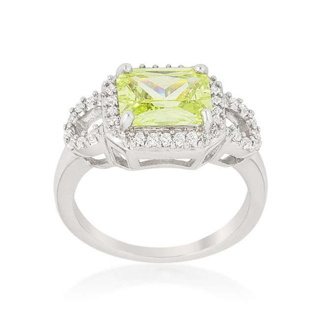 Lovcia Elegant Radiant Zircon Halo Engagement Ring-Rings-5-5