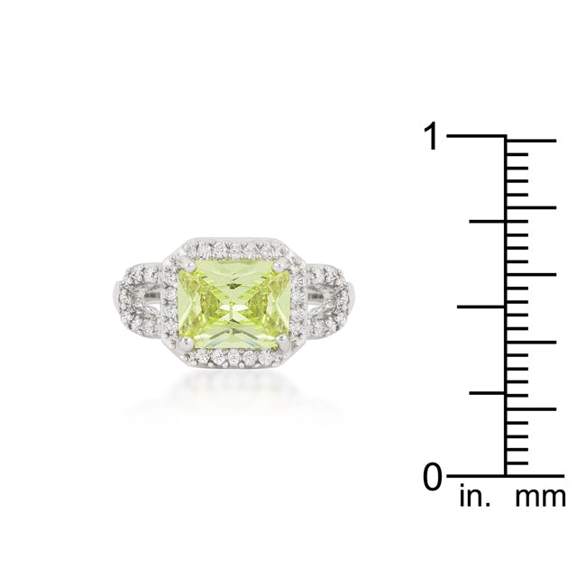 Lovcia Elegant Radiant Zircon Halo Engagement Ring-Rings-5-5