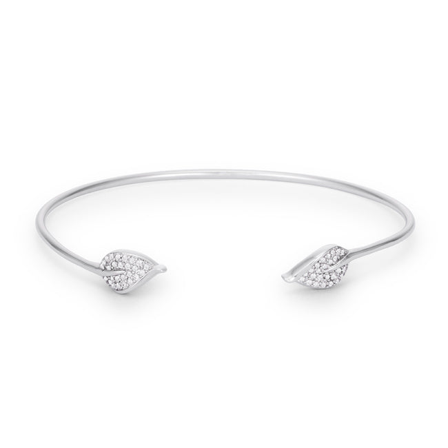 Lovcia Elegant Rhodium-Plated Bracelet with Sparkling Cubic Zirconia Accents-Bracelets-