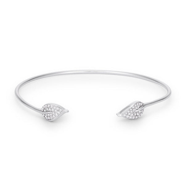 Lovcia Elegant Rhodium-Plated Bracelet with Sparkling Cubic Zirconia Accents-Bracelets-