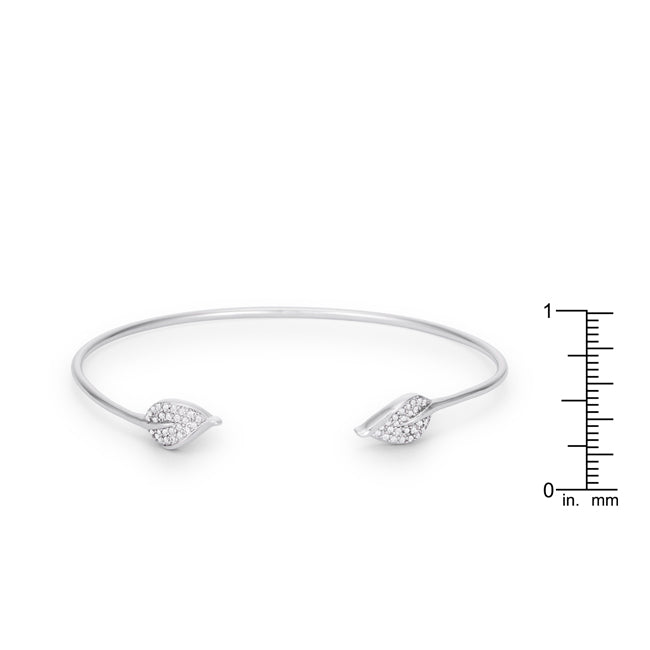 Lovcia Elegant Rhodium-Plated Bracelet with Sparkling Cubic Zirconia Accents-Bracelets-