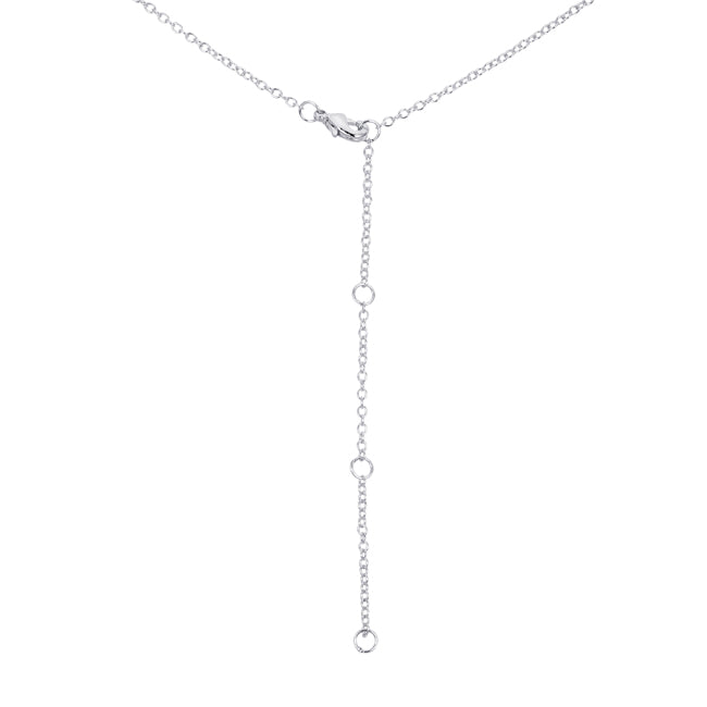 Lovcia Elegant Rhodium-Plated Silver Chain Necklace-Necklaces-