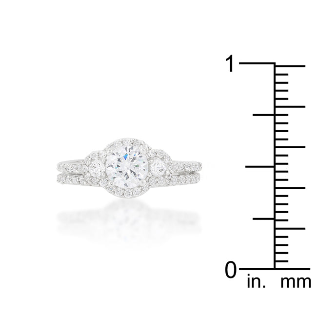 Lovcia Elegant Rhodium-Plated Wedding Jewellery Set-Rings-5-5