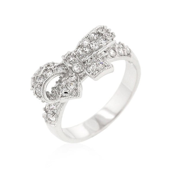 Lovcia Elegant Ribbon Shoelace Zirconia Ring-Rings-5-5