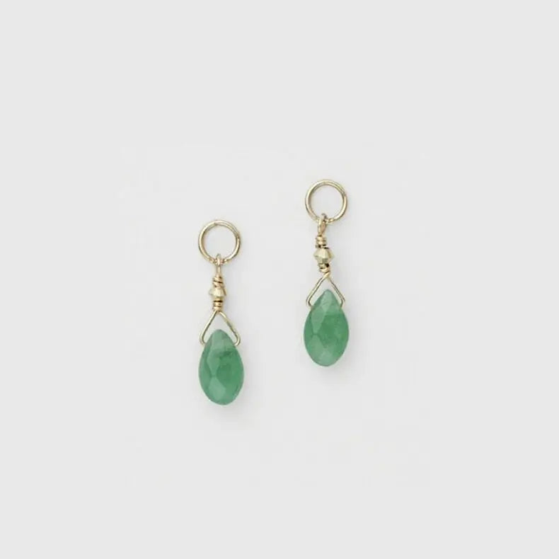 Lovcia Elegant S925 Sterling Silver Wave Design Green Chalcedony Jewellery Set-Earrings-Green chalcedony pendant-Green chalcedony pendant