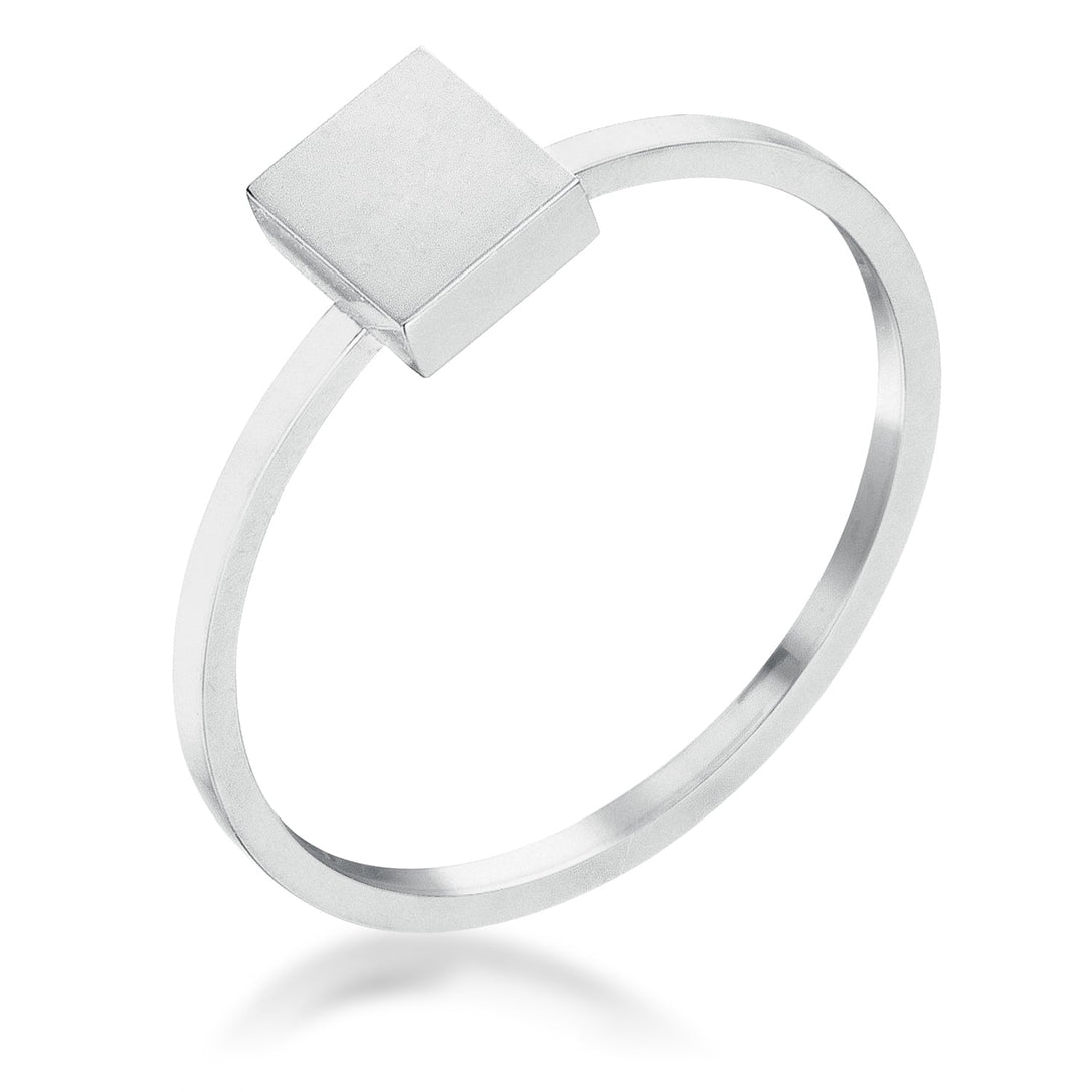 Lovcia Elegant Stackable Square Stainless Steel Ring-Rings-5-5