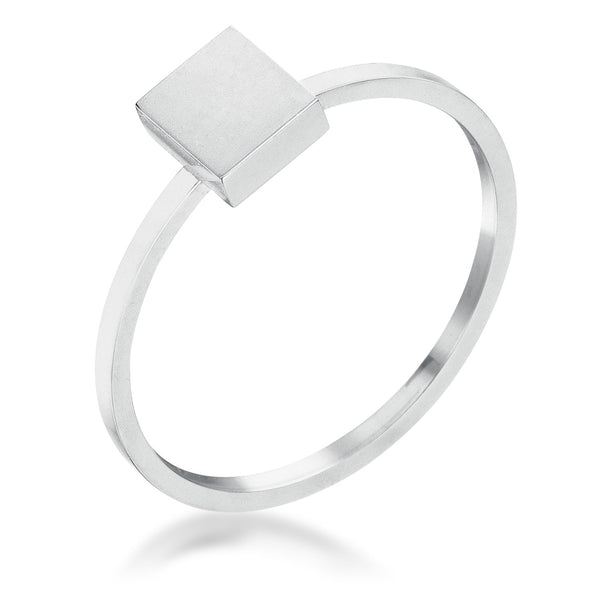 Lovcia Elegant Stackable Square Stainless Steel Ring-Rings-5-5