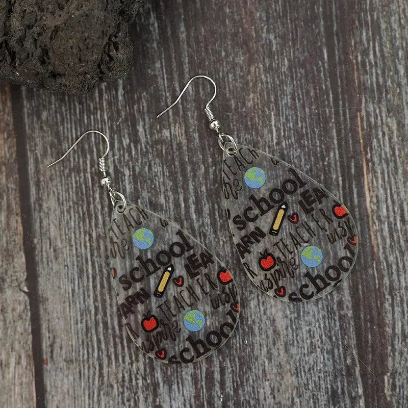 Lovcia Elegant Teardrop Acrylic Earrings for Women-Earrings-Transparent-One Size-Transparent