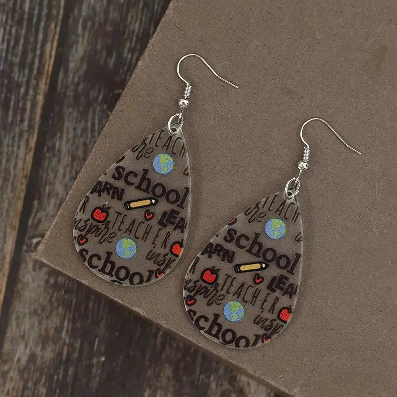 Lovcia Elegant Teardrop Acrylic Earrings for Women-Earrings-Transparent-One Size-Transparent