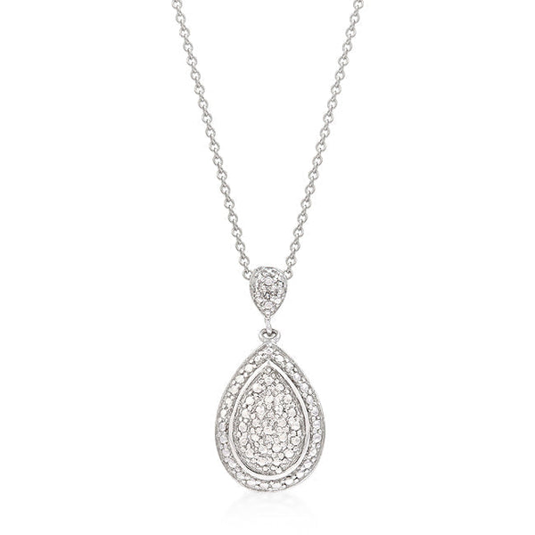 Buy LOVCIA Elegant Teardrop Filigree Pendant with Zirconia Accents - Latest Stylish Pendants for Women