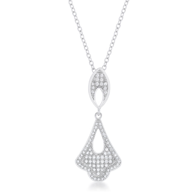 Lovcia Elegant Teardrop Pave Pendant-Pendants-