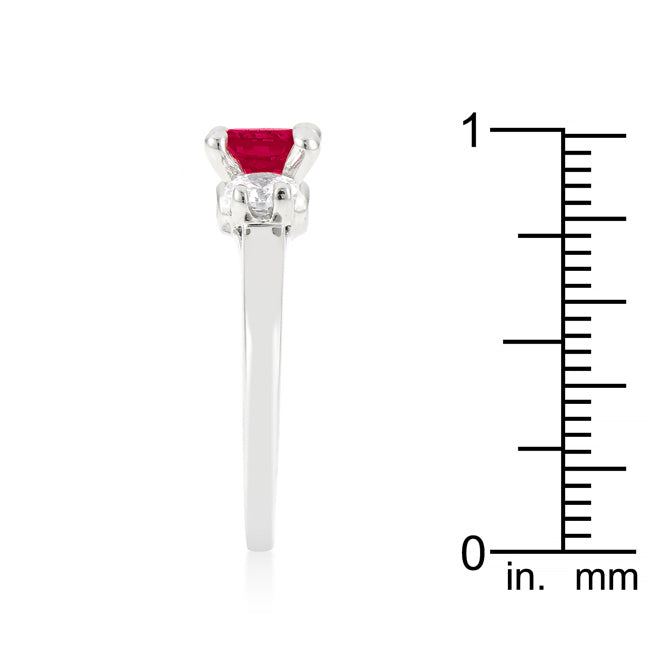 Lovcia Elegant Three-Stone Pink Tourmaline Ring-Rings-5-5