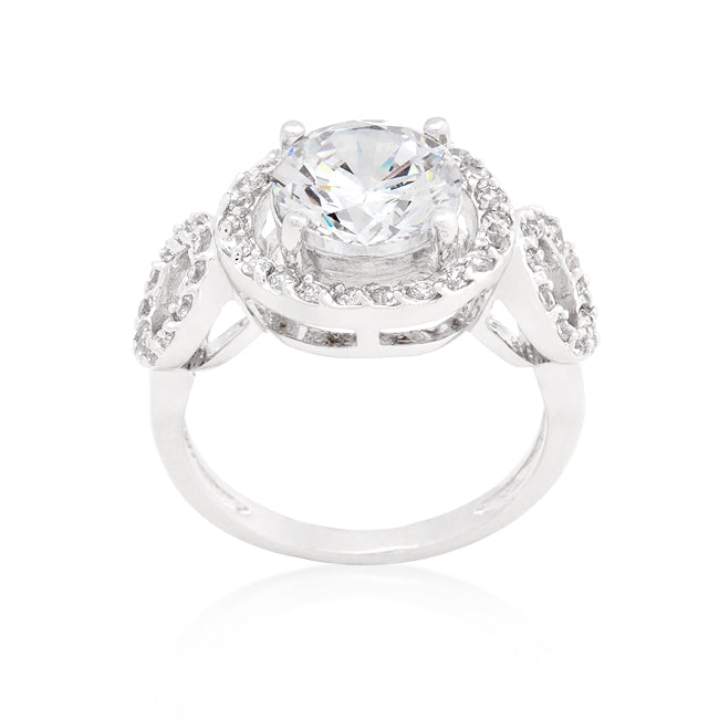 Lovcia Elegant Trio Round Cut Cubic Zirconia Ring-Rings-5-5