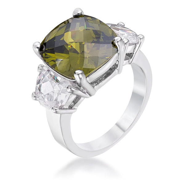 Lovcia Elegant Triple Stone Cubic Zirconia Ring-Rings-5-5