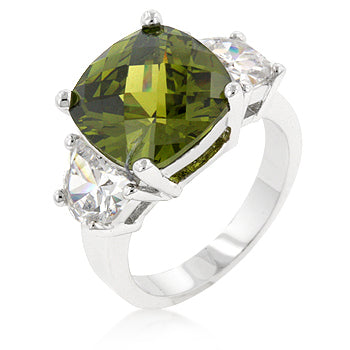 Lovcia Elegant Triple Stone Cubic Zirconia Ring-Rings-5-5